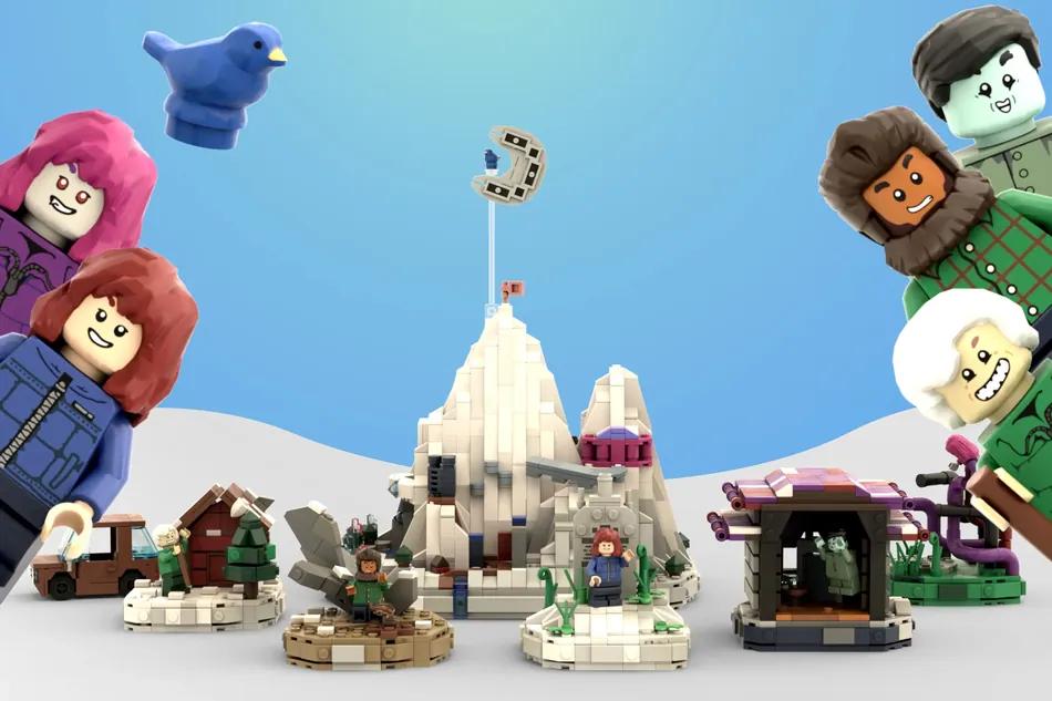 A render of the proposed Celeste Mountain Lego set.